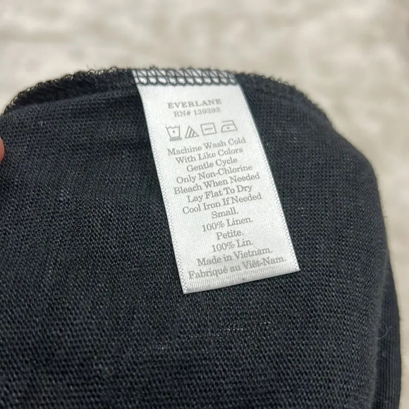 EVERLANE Womens Short Sleeved Round Neck Knee Length T Shirt Dress Black size S - Picture 7 of 8